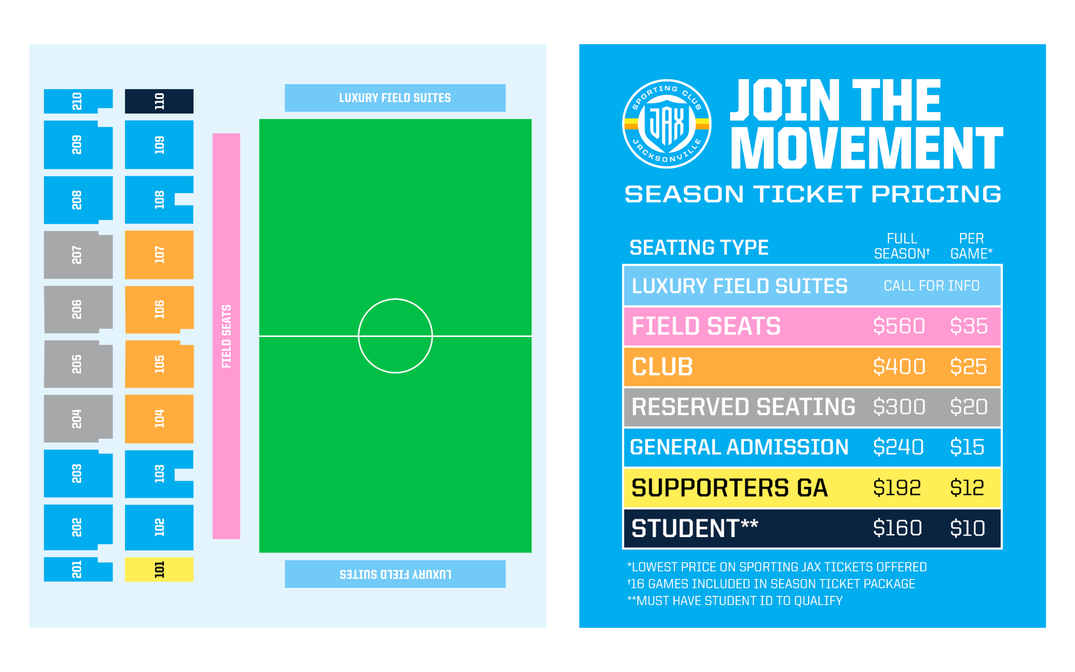Join the Movement: Season ticket pricing