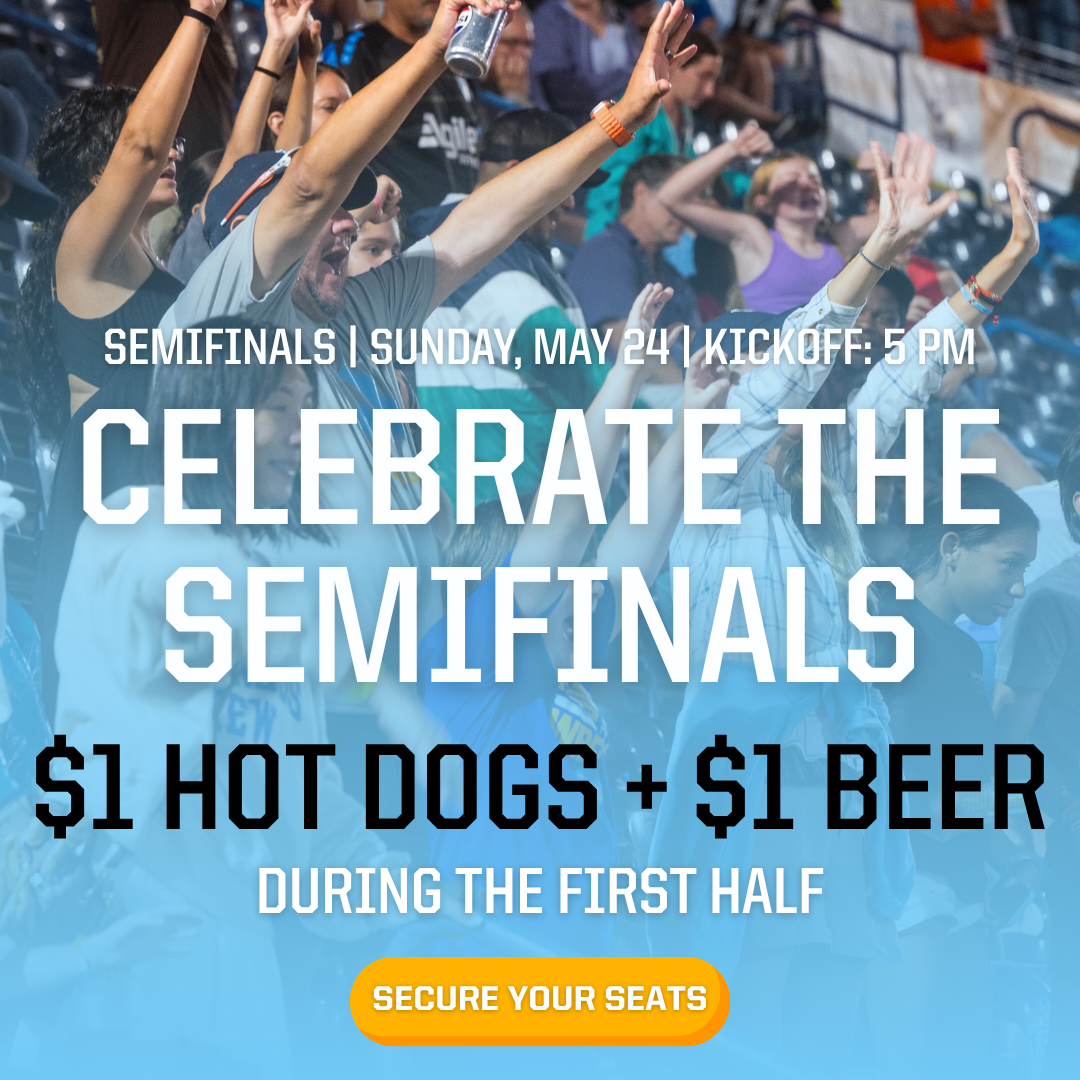 Celebrate the Semifinals. $1 hot dogs + $1 beer during the first half