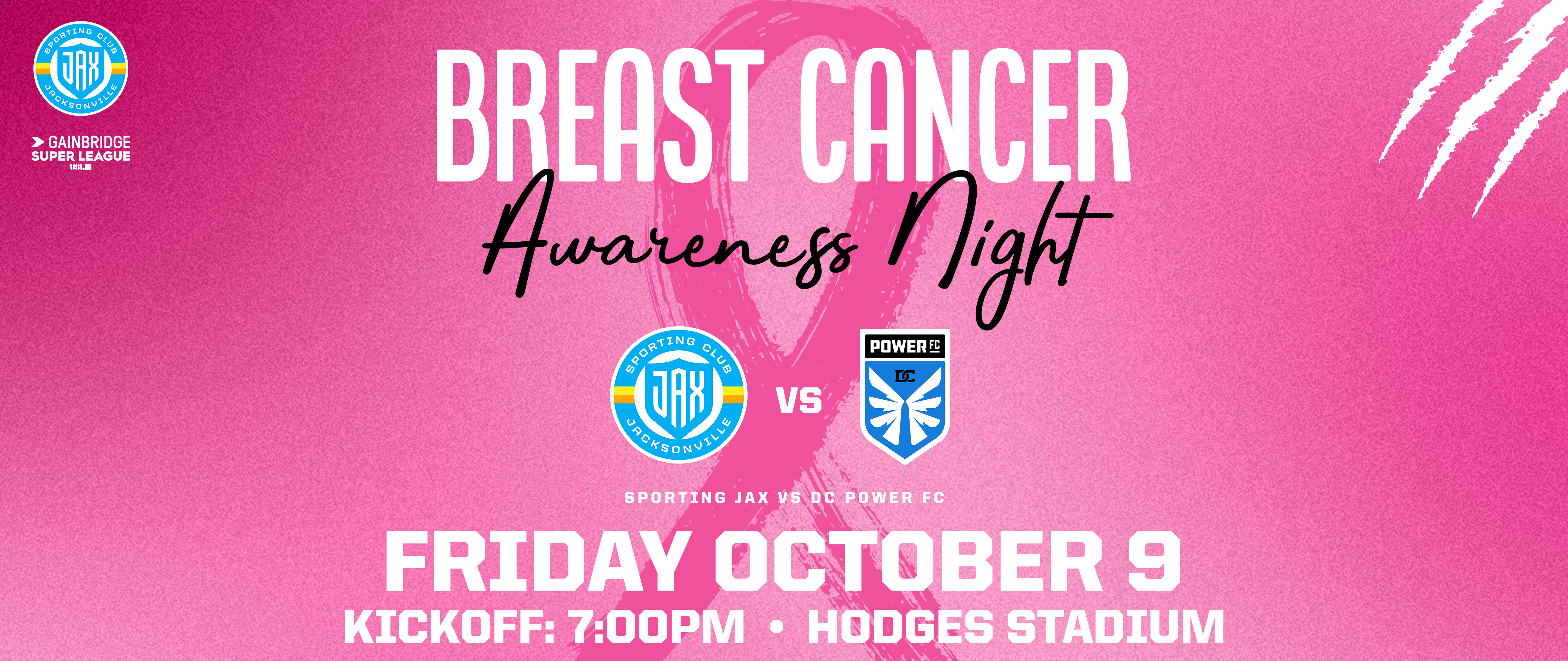Sporting JAX Breast Cancer Awareness Match